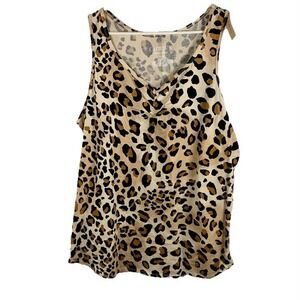 NWT Cacique Sleepwear Leopard Print Tank Top Pajama Women Plus Size 18 / 20